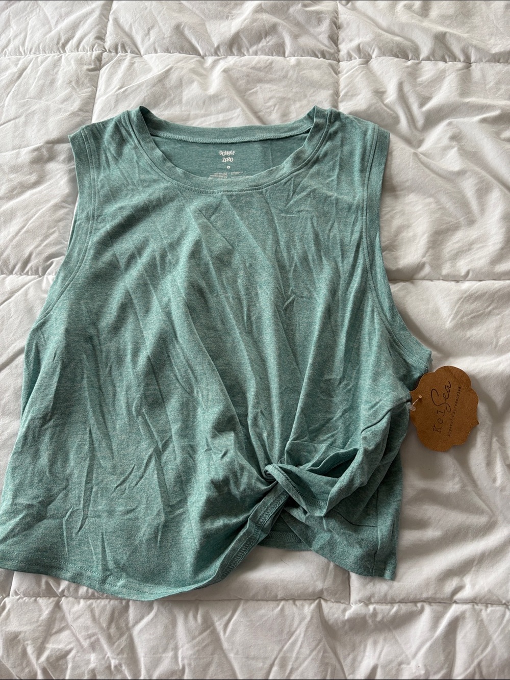 Women's Mint Twist-Front Sleeveless Tank by
